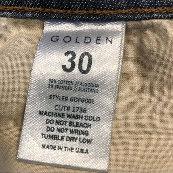 GOLDEN DENIM distressed skinny ankle zip 30 - Picture 8 of 10